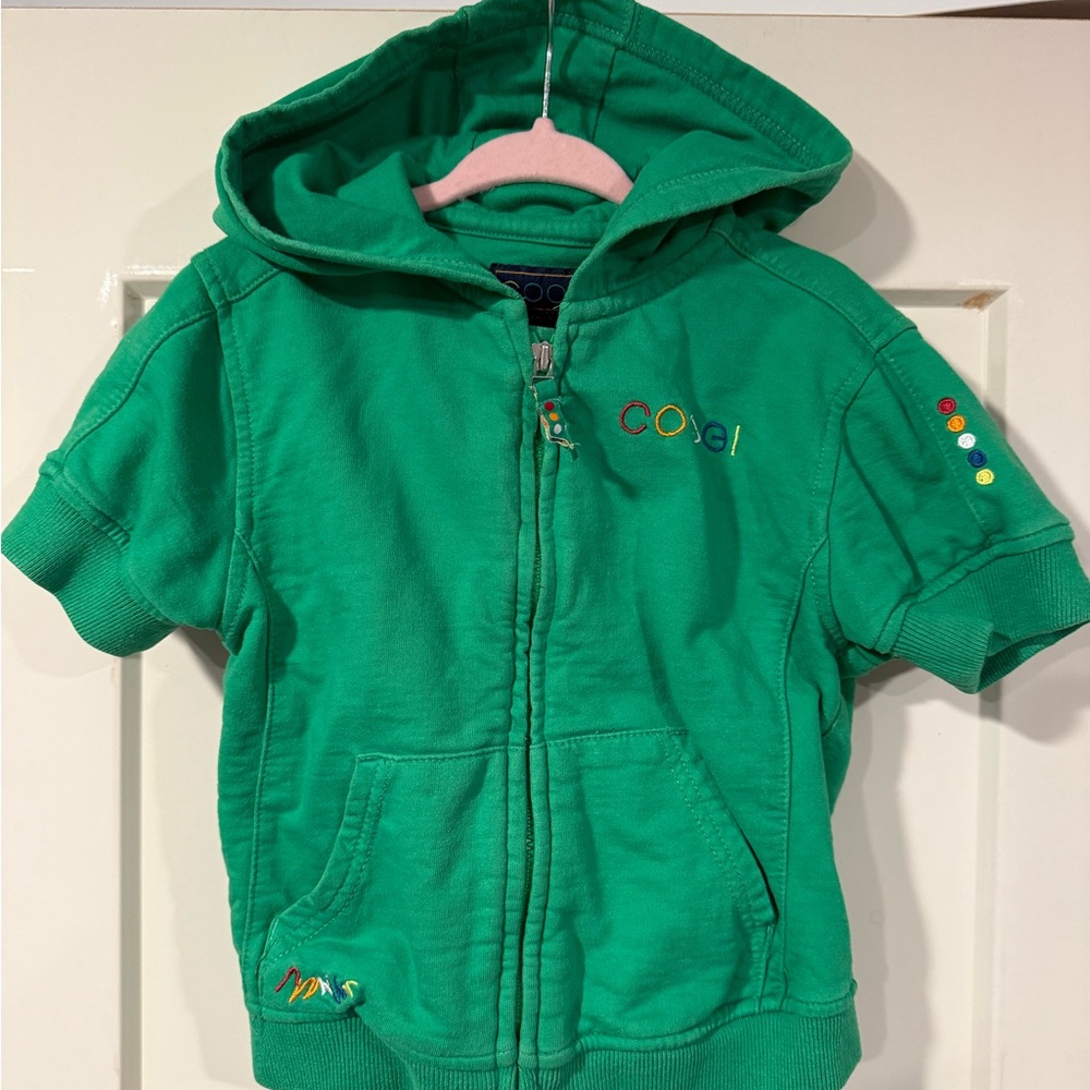 COOGI Kids Vibrant Green Zip-Up Hoodie